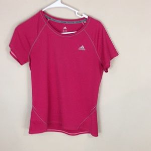 Adidas Barbie Hot Pink Climalite Athletic Tee T-shirt Size Medium
